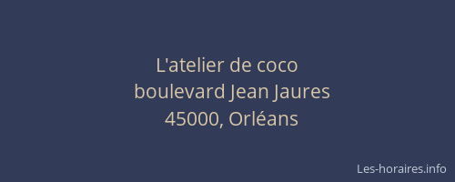 L'atelier de coco
