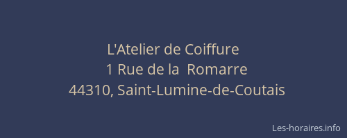 L'Atelier de Coiffure