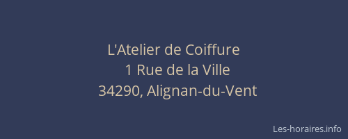 L'Atelier de Coiffure