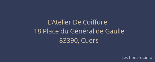 L'Atelier De Coiffure