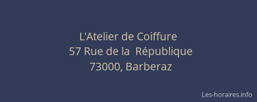 L'Atelier de Coiffure