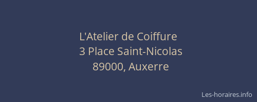 L'Atelier de Coiffure