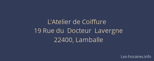 L'Atelier de Coiffure