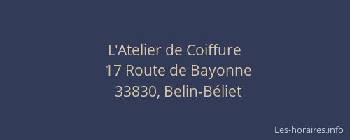 L'Atelier de Coiffure