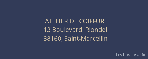 L ATELIER DE COIFFURE