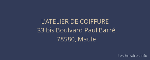 L'ATELIER DE COIFFURE