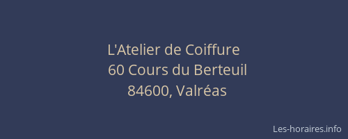 L'Atelier de Coiffure