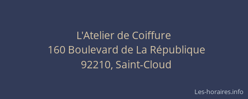 L'Atelier de Coiffure