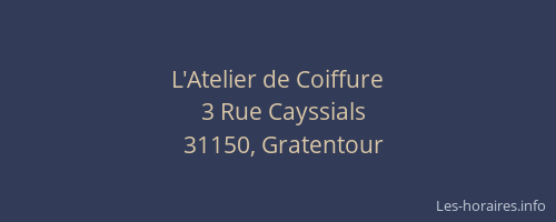 L'Atelier de Coiffure