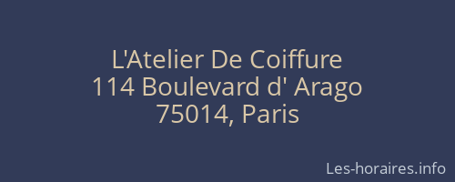 L'Atelier De Coiffure
