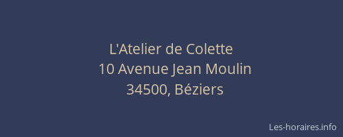 L'Atelier de Colette