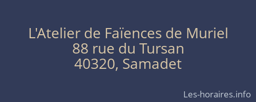 L'Atelier de Faïences de Muriel