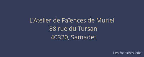 L'Atelier de Fa&iuml;ences de Muriel