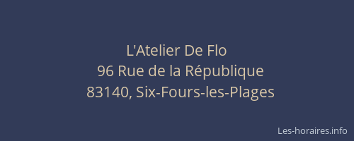 L'Atelier De Flo