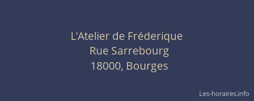L'Atelier de Fréderique
