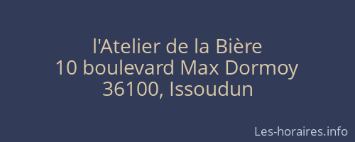 l'Atelier de la Bière