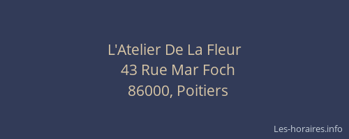 L'Atelier De La Fleur