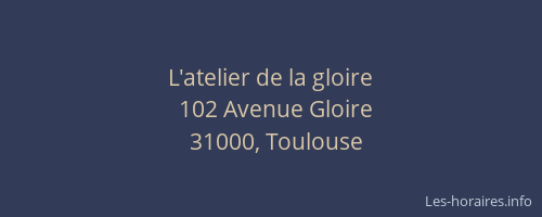 L'atelier de la gloire