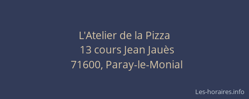 L'Atelier de la Pizza