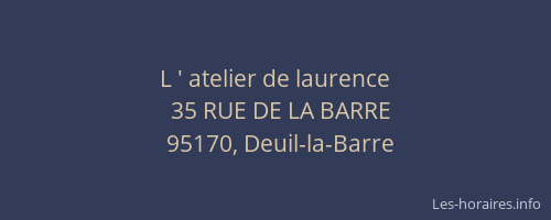 L ' atelier de laurence