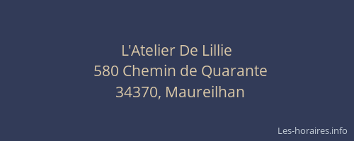 L'Atelier De Lillie