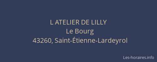L ATELIER DE LILLY