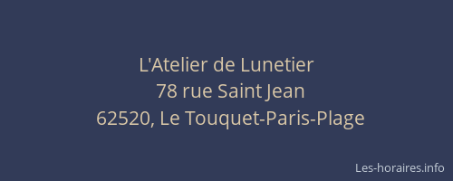 L'Atelier de Lunetier