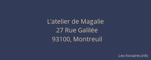 L'atelier de Magalie