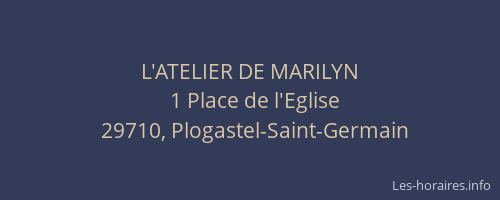 L'ATELIER DE MARILYN