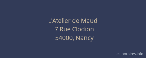 L'Atelier de Maud