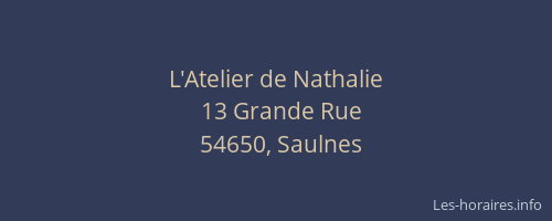 L'Atelier de Nathalie