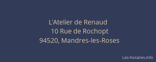 L'Atelier de Renaud