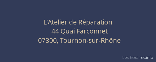 L'Atelier de Réparation