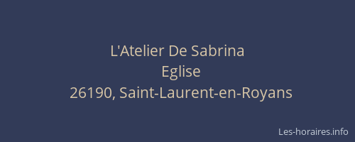 L'Atelier De Sabrina
