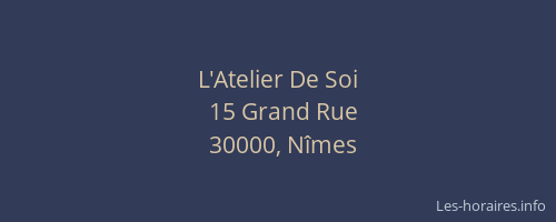 L'Atelier De Soi