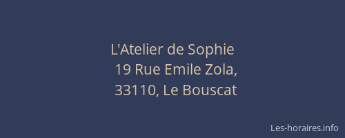 L'Atelier de Sophie
