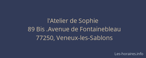 l'Atelier de Sophie