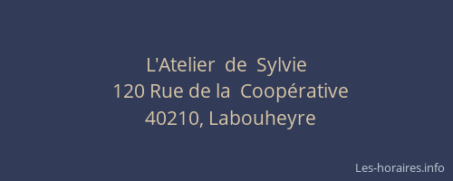L'Atelier  de  Sylvie