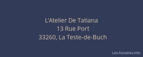 L'Atelier De Tatiana