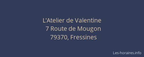 L'Atelier de Valentine