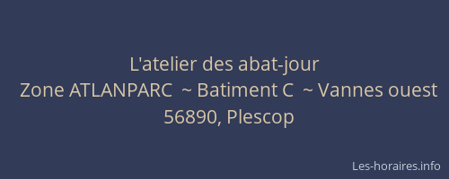 L'atelier des abat-jour