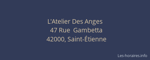 L'Atelier Des Anges