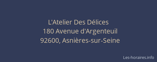 L'Atelier Des Délices