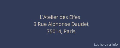 L'Atelier des Elfes