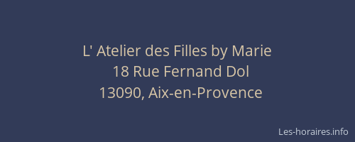 L' Atelier des Filles by Marie