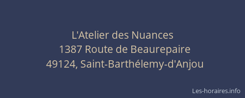 L'Atelier des Nuances