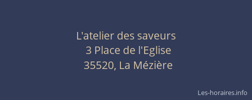 L'atelier des saveurs