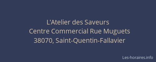 L'Atelier des Saveurs