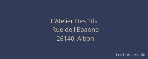 L'Atelier Des Tifs