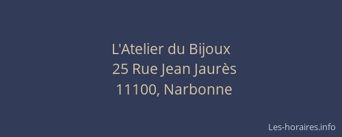 L'Atelier du Bijoux